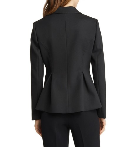 NWT TED BAKER LONDON Philiya Two-Button Peplum Blazer, Black, Ted 6 (US 14) - Picture 5 of 15