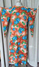 60's Vtg Paradise Hawaii pake mu u Hawaiian Hut Island Theme Dress Medium