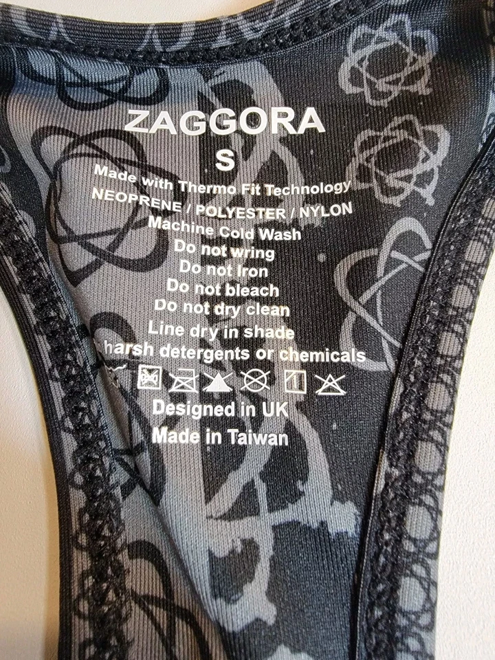 Zaggora Black Neoprene Thermo Fit Compression Racer Back Tank Top Women's Small - Image 2 of 4