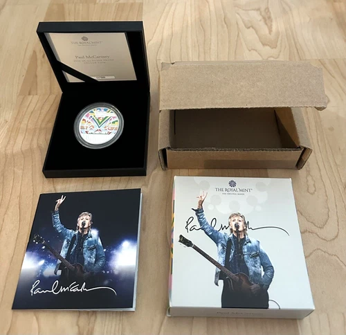 Paul McCartney 2024 UK 1 oz Silver Proof Colorized Music Legends Limited Ed 5000