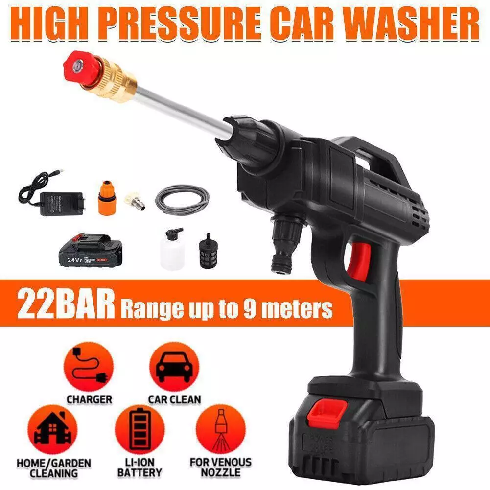 600W High Pressure Spray Water Gun Cordless PressureWasher