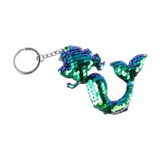 Shiny Sequins Mermaid Charm Keychain Key Rings Backpack Car Keyring Phone