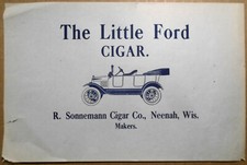 Der Kleine Ford Zigarre - Flyer - R Sonnemann Zigarre Co., Neenah WI. 5 X 4 Zoll