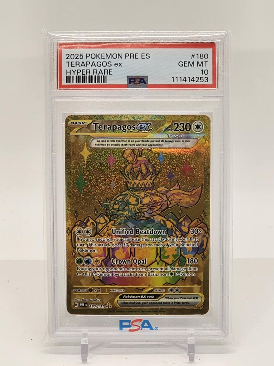 PSA 10 Pokemon Prismatic Evolutions Terapagos ex 180/131