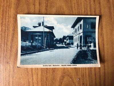 POSTCARD PASS DRAVA ITALIAN BORDER GERMANIC TRAVELLED 1940 SUBALPINE AB
