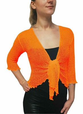 orange shrug cardigan
