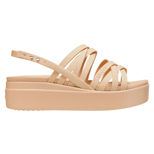 Crocs Brooklyn Women's Strappy Low Wedge Sandals Black Chai 206751 New - Picture 9 of 23