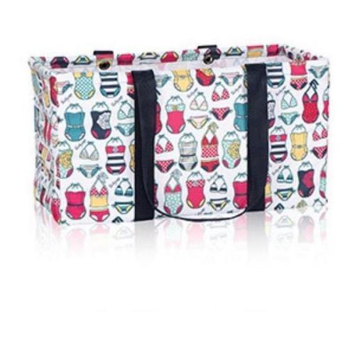 Thirty-One Style Large Utility Tote - Foldable Laundry & Beach Bag, Multi-Color (No Embroidery) 10 thumbnail image