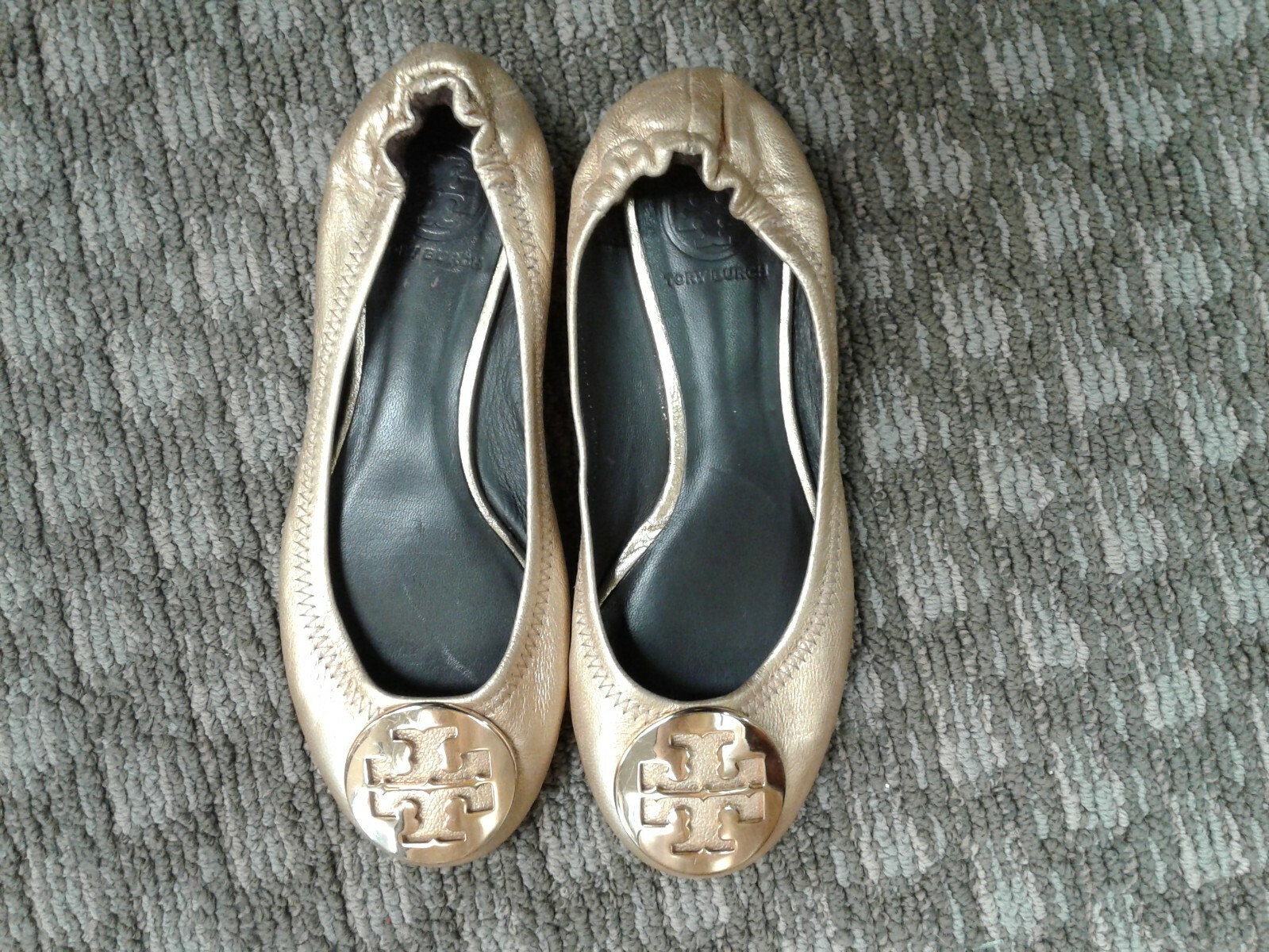 Tory Burch gold flats girls 1C