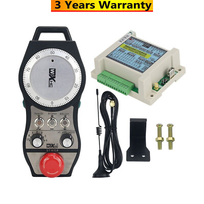 SWGP 6Axis Wireless MPG CNC Handwheel Pendant with Emergency Stop 100PPR
