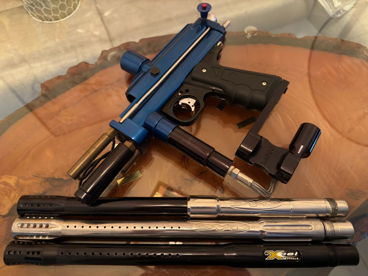 2K2 2002 WGP VERTICAL FEED AUTOCOCKER PAINTBALL MARKER BLUE + 3