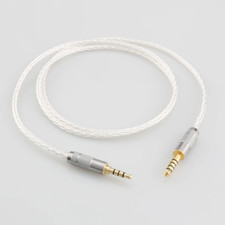 4.4mm to 3.5mm Male OCC Silver Plated Balanced Hifi Audio Aux Jack Cable Adapter
