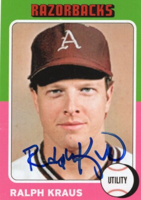 Arkansas Razorbacks 2022 Promo Ralph Kraus Baseball Card 100th Season ...