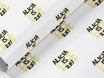 Geschenkpapier personalisiert Geburtstag, Geschenkpapier, beliebiger Name, beliebiger Wortlaut