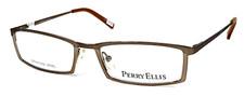 PERRY ELLIS PE907-3 NOS Light Brown Designer 51-18-135 Eyeglasses Frame