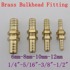 Brass Bulkhead Fitting Hose Barb Pipe Tube Co...