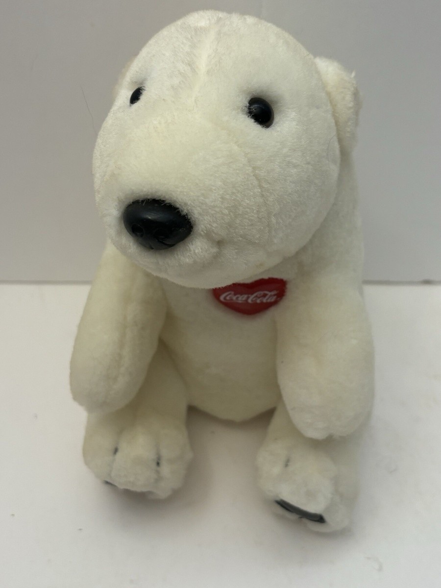 Vintage 1995 Coca-Cola Brand Polar Bear Plush Stuffed Animal Coke