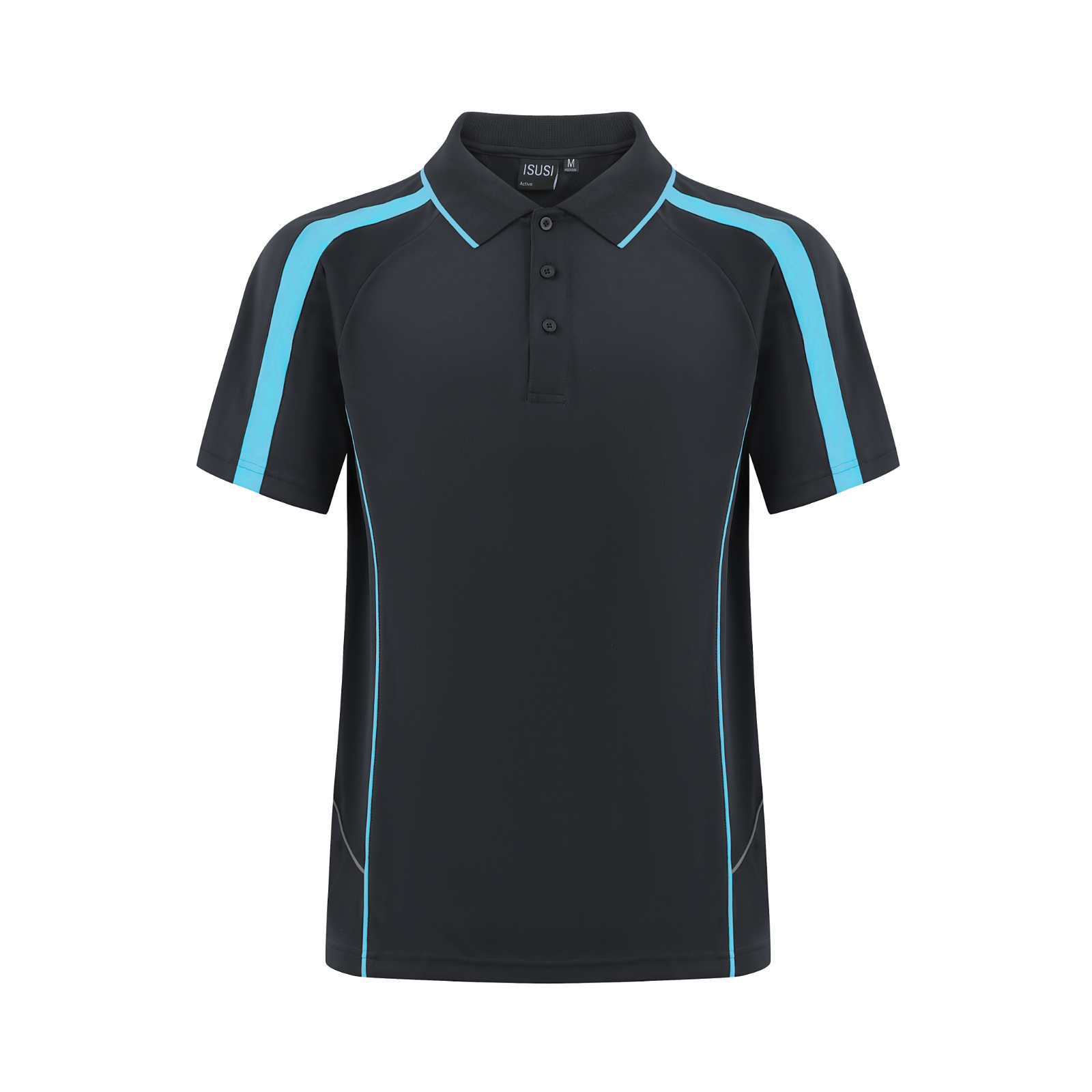 Mens Polo Shirts Black Navy Gray Contrast Short Sleeve Golf Shirt Cool