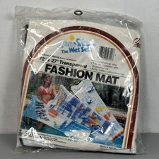 NOS 1987 The Wet Set 72" X 27" Transparent Fashion Mat Inflatable Intex Cosplay