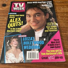 TV Week Magazine January 7 1989 Alex Papps / Bruce Willis / Robert Englund