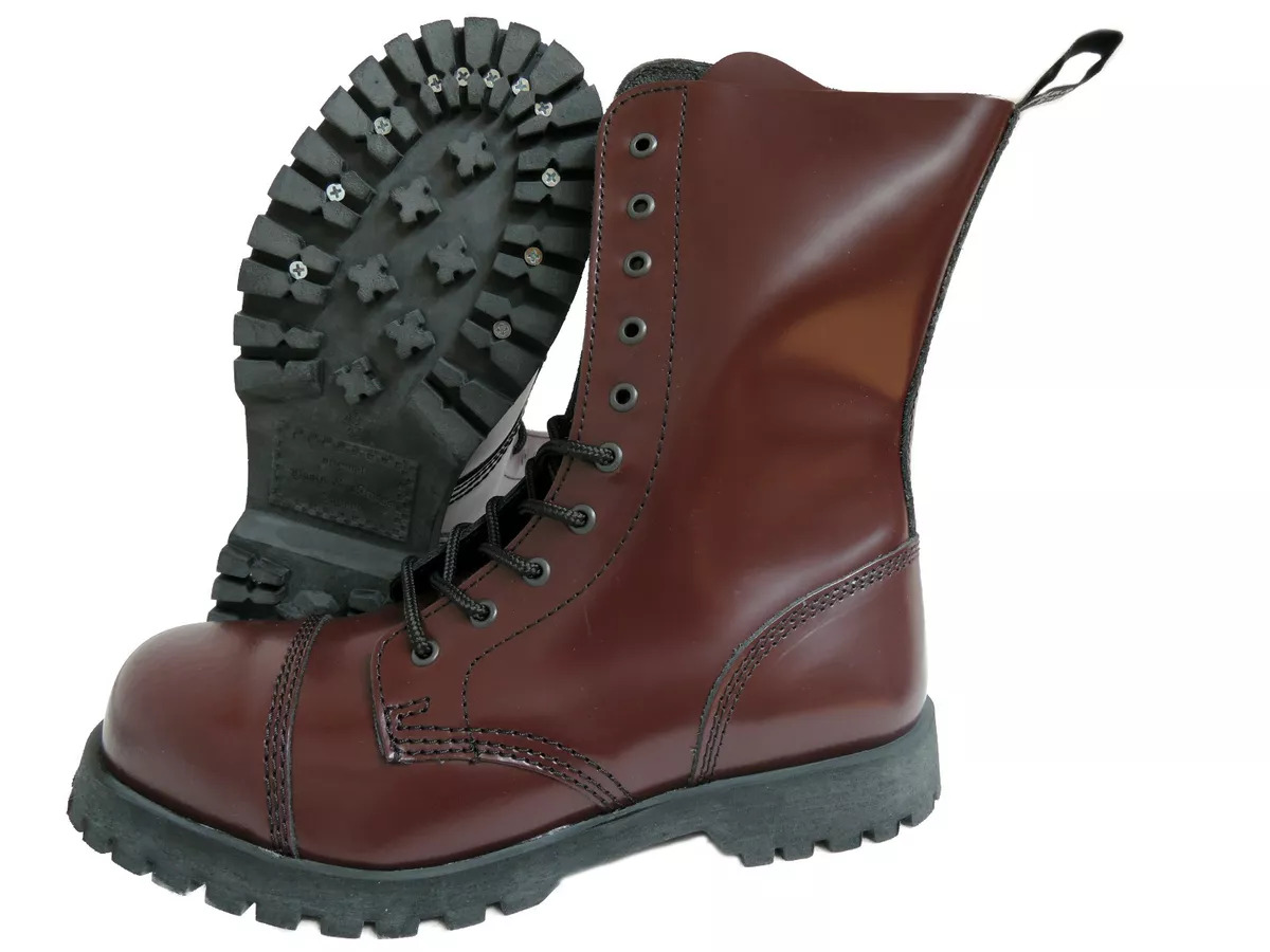 Oxblood Boots & Braces Bordeaux Burgund Rangers Stiefel 10 14