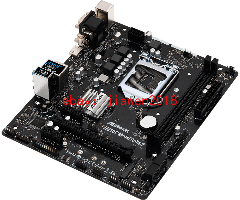 ASRock H310CM-HDV/M.2 Motherboard Intel H310 LGA 1151 DDR4 mATX