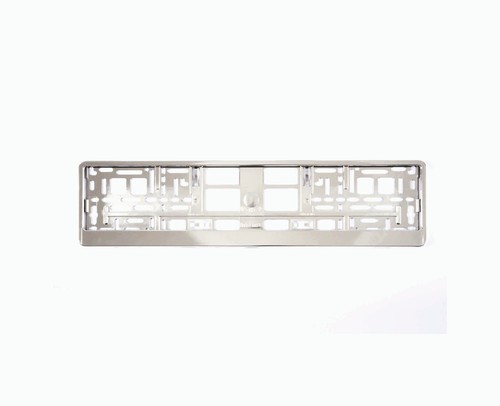 2x European License Number Plate Frame Holder Any Car Universal Chrome Silver - Picture 2 of 3