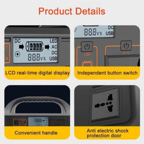 100W Portable Power Station 220V Solar Generator Outdoor Emergency Mobile - Picture 8 of 12