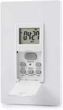 DEWENWILS Indoor in Wall Timer Switch for Lights,Fans,7 Day 7 ON/Off Settings 