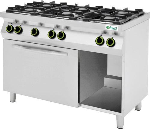 Cucina a gas metano 6 fuochi su forno elettrico 120X70X90H accens. el.  CC76GFEV | eBay