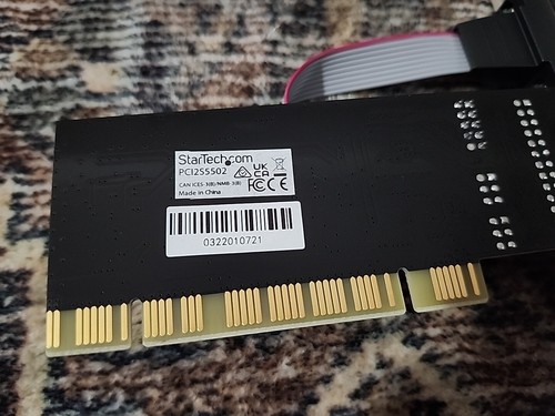 StarTech.com 2 Port PCI RS232 Serial Card with 16C550 UART PART # PCI2S5502 - Picture 7 of 9