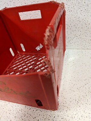 Vintage Sealtest Dairy Plastic Milk Crate Red Vintage VTG 1960s