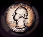 Washington Quarter 1942 PCGS PR 65+++ Rainbow Rare Early Year Stunning Colors