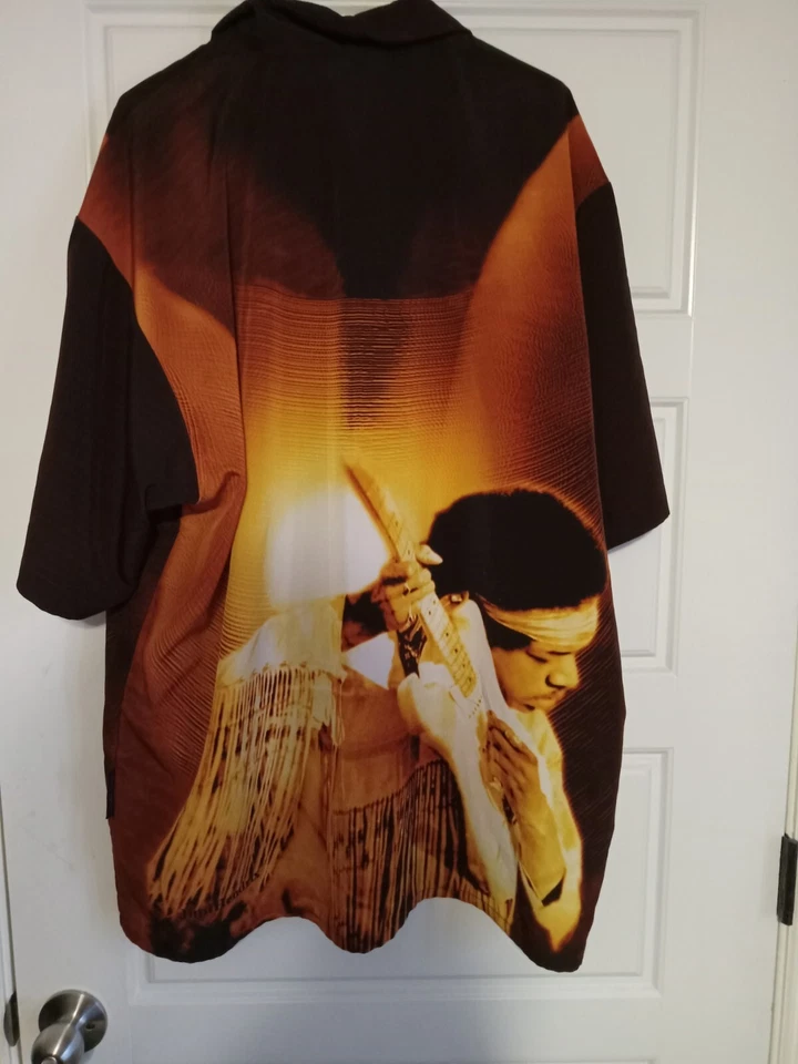 Jimi Hendrix Hard Rock Cafe Austin Dragonfly Button Down - Image 3 of 4