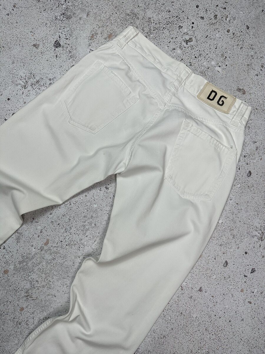 Vintage Pants Dolce & Gabbana Jeans White Y2k Style Men | eBay Vintage Pants Dolce & Gabbana Jeans White Y2k Style Men | eBay