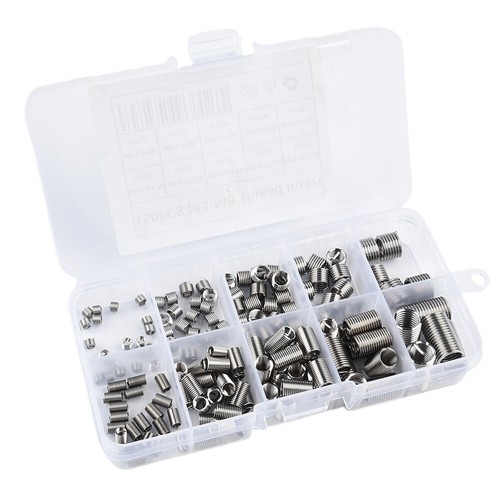 Stainless Steel Thread Insert M3/M4/M5/M6/M8 Thread Repair Kit 150 Pcs