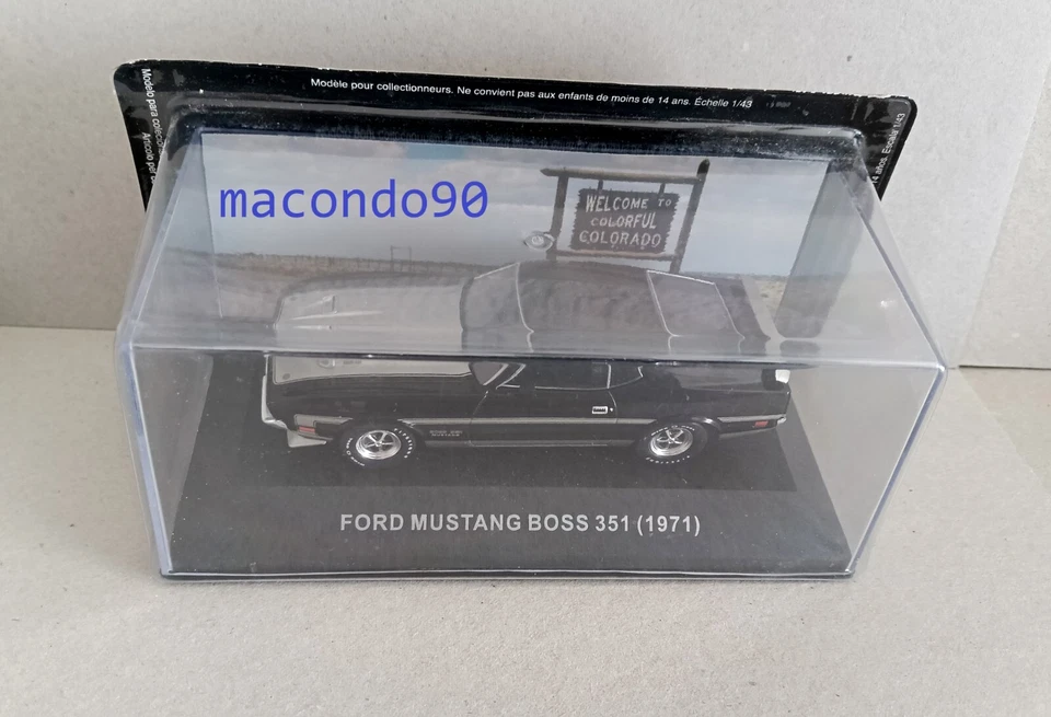 FORD MUSTANG BOSS 351 (1971) 1/43 IXO NUEVO NEW MINT IN BOX - Imagen 2 de 4