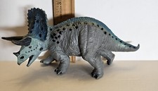 Safari Ltd. Dinosaur Toy Triceratops Blue Adult Rare Retired 1986 prehistoric