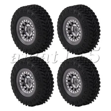 4Pcs RC Wheels Tyres 55mm OD x 20mm T 10 Hole Replacement for FMS 1:18