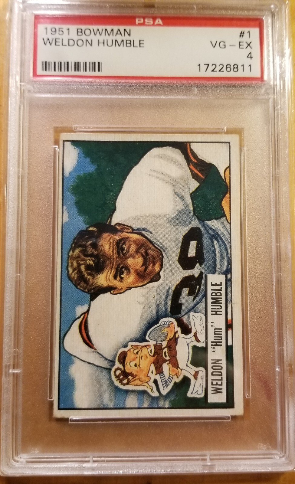 1951 Bowman Weldon Humble #1, PSA VG-EX 4