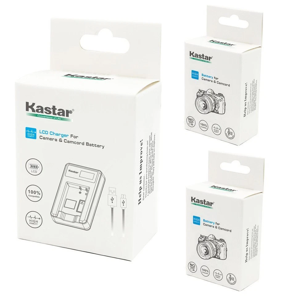 Batería Kastar 2 + Cargador Doble LCD para Nikon EN-EL14A EL14A Nikon Coolpix P7000 Foto 4 de 4