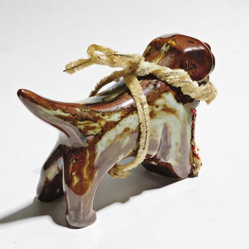 Japanese Ceramic Doll Tosa Inu Fighting Dog Mastiff Guard Carved Craft Figure D3 - Picture 10 of 12