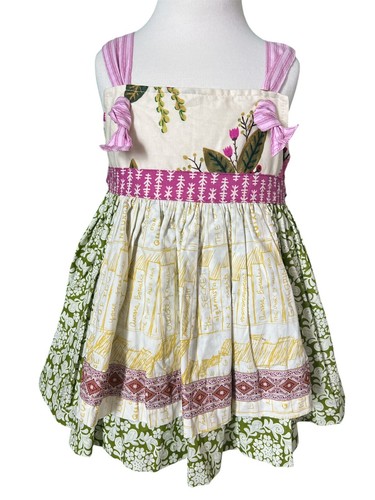 Matilda Jane Platinum Library Of Flowers Knot Dress Books EUC Sz 4 # 8/10