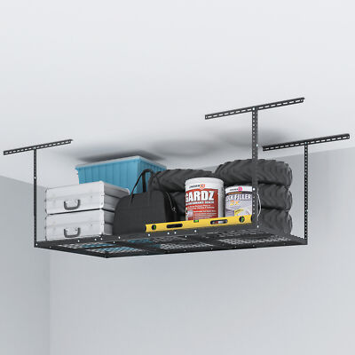 STOREADY 3x6 Adjustable Ceiling Overhead Garage Storage Rack Safe Stable Shelf 