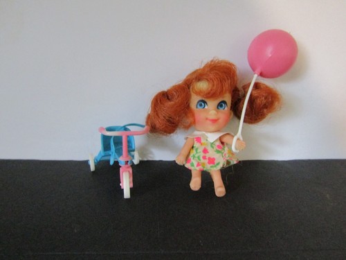 Vtg 1966 Liddle Kiddle TRIKEY TRIDDLE with her Tricycle and pink balloon - Picture 8 of 8