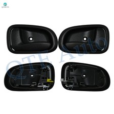 Set 4 Front-rear Lh-rh Black Interior Door Handle For 1991-1998 Toyota Corolla