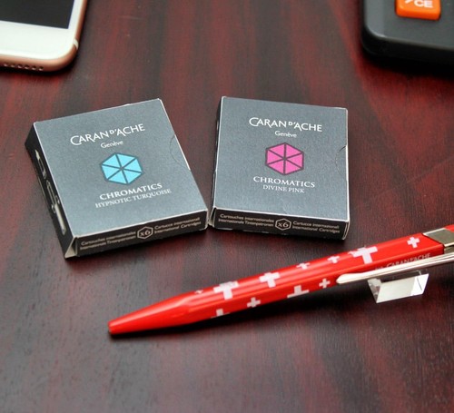 Caran d'Ache CD8021.191 Ink Cartridges - Hypno Turquoise (Pack of 6) - 第 4/4 張圖片