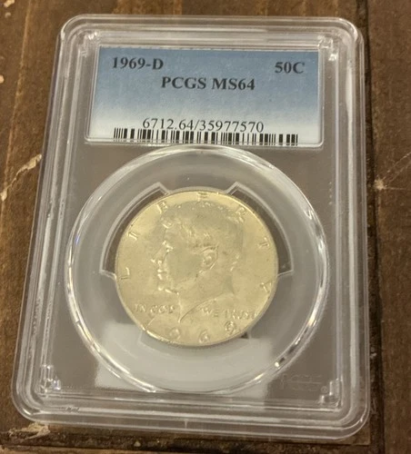 1969-D Kennedy half dollar PCGS MS64 40% Silver