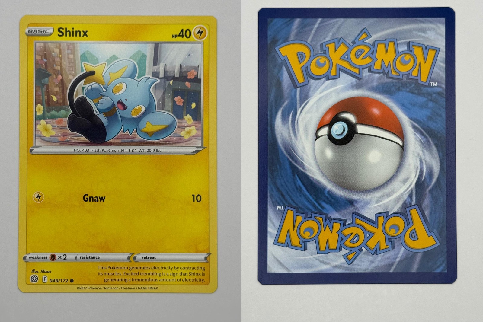 Shinx 049/172 Common Brilliant Stars Pokemon Moderately Played