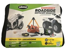 Slime Emergency Roadside Kit With Tire Inflator Jumper Cables And Tire Plug Kit